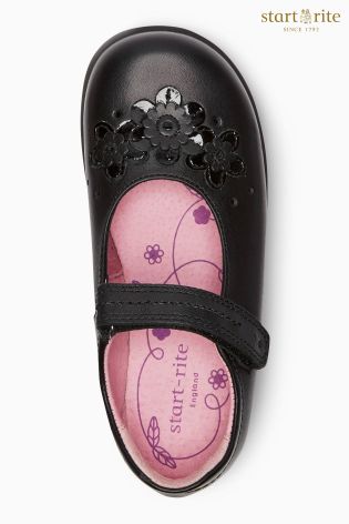 Black Start-Rite Fleur School Shoe